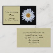 Elegante, florale, zwei Tone, Daisy-Visitenkarte Visitenkarte (Vorne/Hinten)