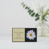 Elegante, florale, zwei Tone, Daisy-Visitenkarte Visitenkarte (Stehend Vorderseite)