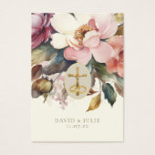 Elegante floralekatholische Hochzeitsgebet-Karte (Vorderseite)