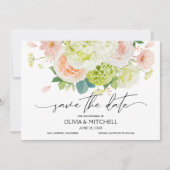 Elegante Florals auf Sage Wedding Save The Date (Vorderseite)