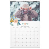 Elegante Florals Foto Collage Erinnerungen Kalender (Jan 2026)