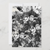 Elegante Florals und Skull Halloween-Party Invitat Einladung (Rückseite)