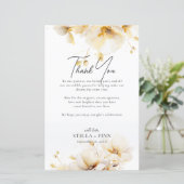 Elegante Florals Vielen Dank für Ihre Hochzeitsemp (Stehend Vorderseite)