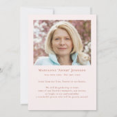 Elegante Florentiner Gedenkfeier Einladung (Rückseite)