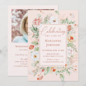 Elegante Florentiner Gedenkfeier Einladung (Vorne/Hinten)