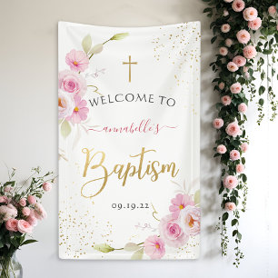 Elegante Florentiner Taufe Banner