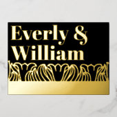 Elegante Florenz Kunst, Dichtung und Musik Folieneinladung (Vorderseite)