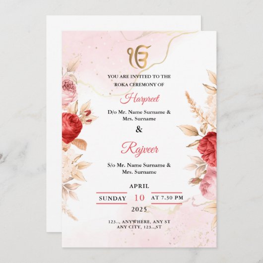 Elegante Florenz Roka Festlichkeit Einladung Karte (Vorne/Hinten)