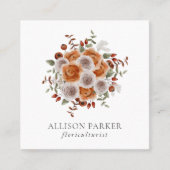 Elegante Florist Floriculturist Business Card Quadratische Visitenkarte (Vorderseite)
