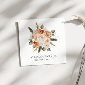 Elegante Florist Floriculturist Business Card Quadratische Visitenkarte