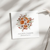 Elegante Florist Floriculturist Business Card Quadratische Visitenkarte