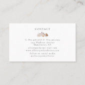 Elegante Florist Floriculturist Business Card Visitenkarte (Rückseite)