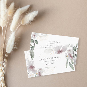Elegante Floristen-Vizitkarte im Blumenstrauß-Desi Visitenkarte