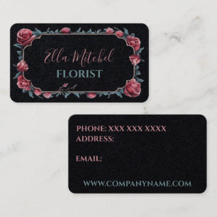 Elegante floristische Visitenkarte mit Rose