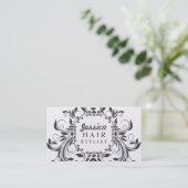 Elegante Flower Hair Stylist Ernennungskarten Terminkarte (Stehend Vorderseite)