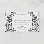 Elegante Flower Hair Stylist Ernennungskarten Terminkarte (Rückseite)