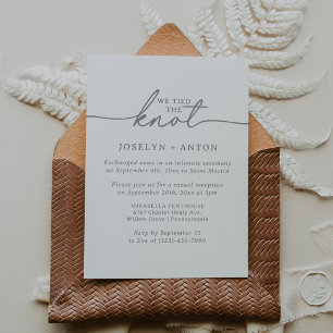 Elegante Flucht und Hochzeitsempfang Einladung