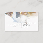 Elegante flüssige Alkoholfarbe Visitenkarte (Rückseite)