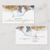 Elegante flüssige Alkoholfarbe Visitenkarte (Vorne/Hinten)