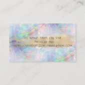 Elegante Foil Brush Stroke Opal Visitenkarte (Rückseite)