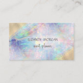 Elegante Foil Brush Stroke Opal Visitenkarte (Vorderseite)