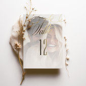 Elegante Foil Calligraphy Wedding Tischnummer