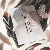Elegante Foil Calligraphy Wedding Tischnummer