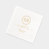 Elegante Foil Divider Monogram Wedding wir noch tu Servietten Mit Folie (Links)