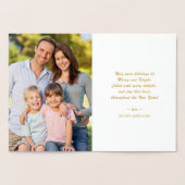 Elegante Foil Merry Christmas Tree Foto Folienkarte (Innenseite)