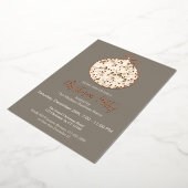 Elegante Foil Ornament Chrismas Party Einladung (Gedreht)