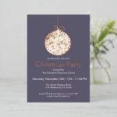 Elegante Foil Ornament Chrismas Party Einladung (Stehend vorne)