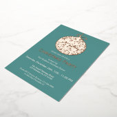 Elegante Foil Ornament Chrismas Party Einladung (Gedreht)