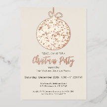Elegante Foil Ornament Chrismas Party Einladung