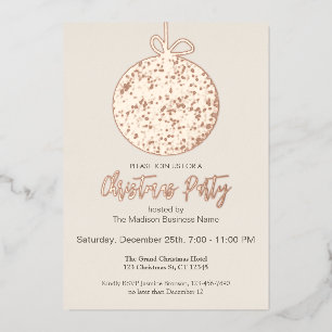 Elegante Foil Ornament Chrismas Party Einladung