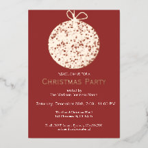 Elegante Foil Ornament Chrismas Party Einladung