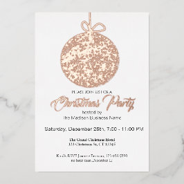 Elegante Foil Ornament Weihnachten Party Einladung