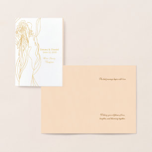 Elegante Foil Wedding Card Folienkarte