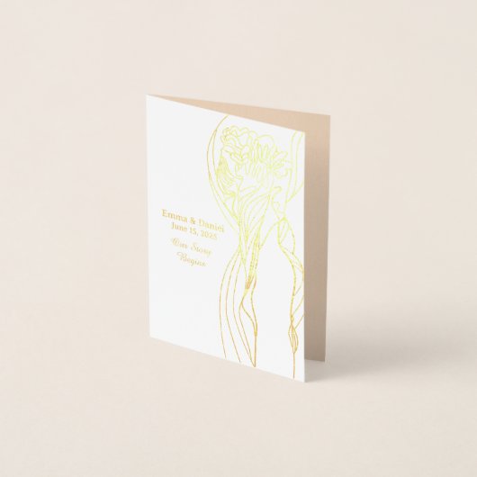 Elegante Foil Wedding Card Folienkarte (Vorderseite)
