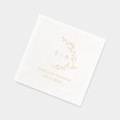 Elegante Foil Wedding Napkins Personalisiert Servietten Mit Folie (Links)