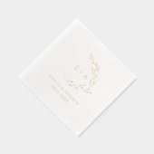 Elegante Foil Wedding Napkins Personalisiert Servietten Mit Folie (Rechts)