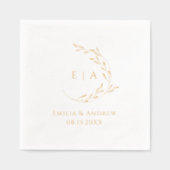 Elegante Foil Wedding Napkins Personalisiert Servietten Mit Folie (Vorderseite)