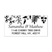 Elegante Foliage Floral Wedding Permastempel (Design)