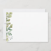 Elegante Foliage & Goldperlenhochzeit Dankeskarte (Rückseite)