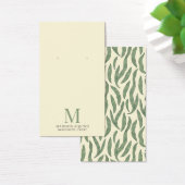 Elegante Foliage Green Cream Earring Display Cards (Schreibtisch)