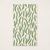 Elegante Foliage Green Cream Earring Display Cards (Rückseite)
