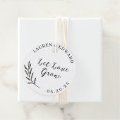 Elegante Foliage Lassend Liebe wachsen Hochzeit Geschenkanhänger (Beispiel)