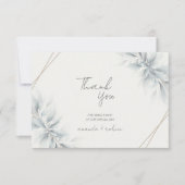 Elegante Foliage Modern Dankeskarte (Vorderseite)