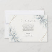 Elegante Foliage Modern Dankeskarte (Rückseite)