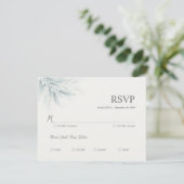 Elegante Foliage Modern RSVP Karte (Stehend Vorderseite)