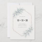 Elegante Foliage Modern Save The Date (Vorderseite)